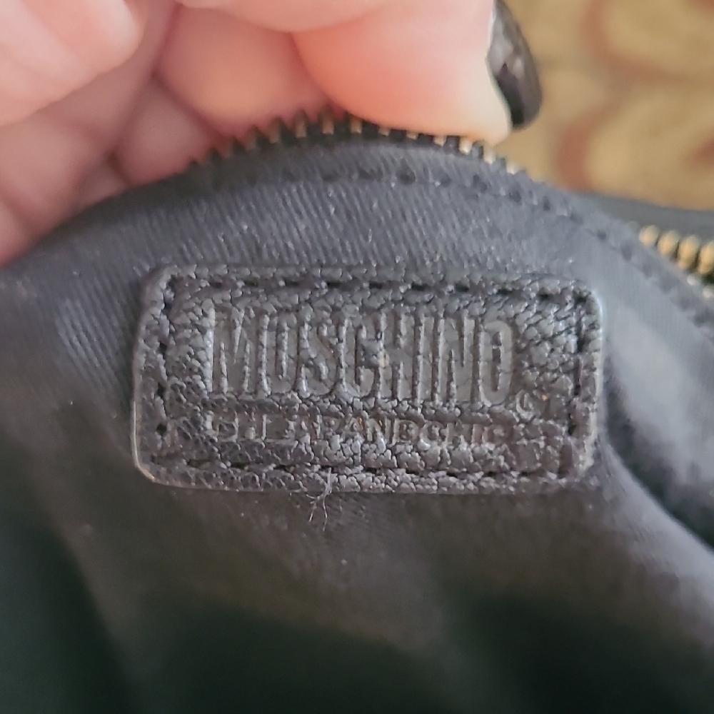 Moschino Black Leather Ruffle  Bag Wth Dust Bag​ - Picture 2 of 11